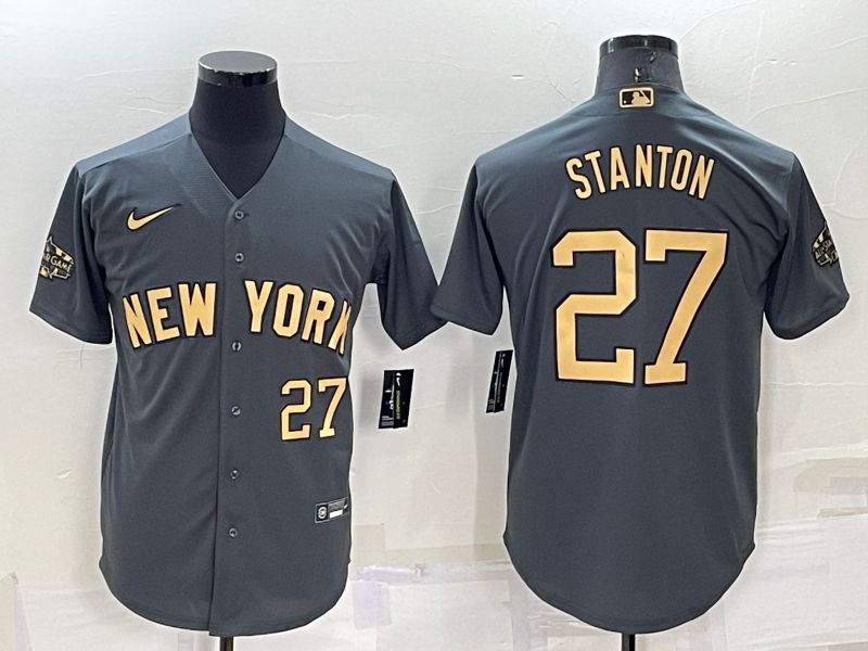 Men New York Yankees #27 Stanton Grey 2022 All Star Nike MLB Jersey->new york yankees->MLB Jersey